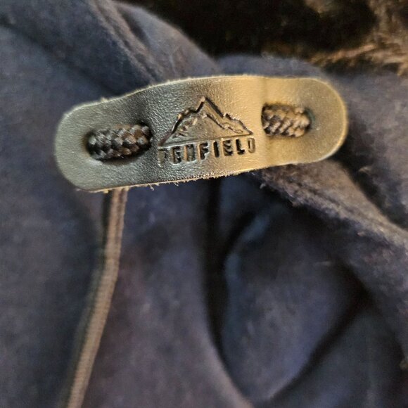 Mens Penfield Wool Blend Toggle Duffle Coat With Hood Navy Blue Size XL - Picture 8 of 9